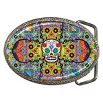 Sugar Skulls   Patterned Belt Buckle