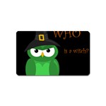 Who is a witch? - green Magnet (Name Card)