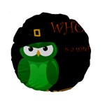 Who is a witch? - green Standard 15  Premium Round Cushions