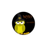 Who is a witch? - yellow Golf Ball Marker