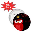 Who is a witch? - red 1.75  Buttons (100 pack) 