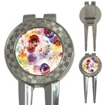 Watercolor Spring Flowers Background 3-in-1 Golf Divots