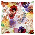 Watercolor Spring Flowers Background Large Cushion Case (Two Sides)