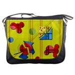 Playful day - yellow  Messenger Bags