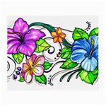 Tropical Hibiscus Flowers Small Glasses Cloth