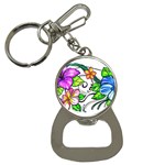 Tropical Hibiscus Flowers Bottle Opener Key Chains
