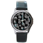 Come down - blue Round Metal Watch