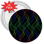 Rainbow Helix Black 3  Buttons (10 pack) 