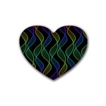 Rainbow Helix Black Heart Coaster (4 pack) 