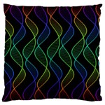 Rainbow Helix Black Large Cushion Case (Two Sides)