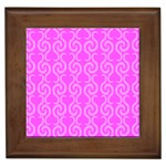 Pink elegant pattern Framed Tiles