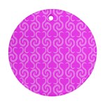 Pink elegant pattern Ornament (Round) 