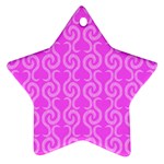 Pink elegant pattern Star Ornament (Two Sides) 