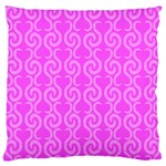 Pink elegant pattern Large Flano Cushion Case (One Side)
