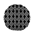 Black and white pattern Standard 15  Premium Round Cushions