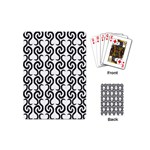 White and black elegant pattern Playing Cards (Mini) 