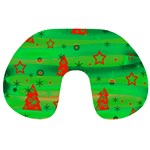 Green Xmas magic Travel Neck Pillows