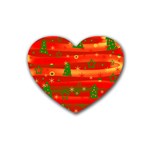 Christmas magic Rubber Coaster (Heart) 