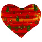 Christmas magic Large 19  Premium Heart Shape Cushions
