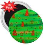 Xmas magical design 3  Magnets (10 pack) 