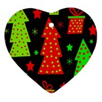 Merry Xmas Heart Ornament (2 Sides)