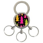 Colorful Xmas 3-Ring Key Chains
