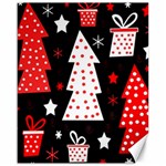 Red playful Xmas Canvas 16  x 20  