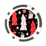 Red playful Xmas Poker Chip Card Guards (10 pack) 