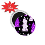 Purple Playful Xmas 1.75  Magnets (10 pack) 