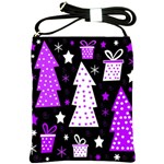 Purple Playful Xmas Shoulder Sling Bags