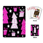 Pink playful Xmas Playing Card