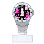 Pink playful Xmas Plastic Nurses Watch