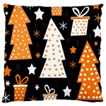 Orange playful Xmas Large Cushion Case (Two Sides)