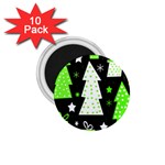 Green Playful Xmas 1.75  Magnets (10 pack) 