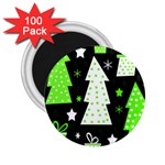 Green Playful Xmas 2.25  Magnets (100 pack) 