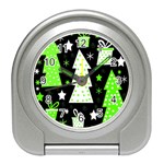 Green Playful Xmas Travel Alarm Clocks