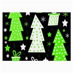 Green Playful Xmas Large Glasses Cloth (2-Side)