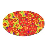 Orange design Oval Magnet