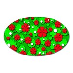 Xmas flowers Oval Magnet