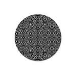 Black and White Tribal Pattern Magnet 3  (Round)