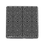 Black and White Tribal Pattern Memory Card Reader (Square)