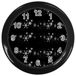Black elegant  Xmas design Wall Clocks (Black)