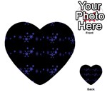 Xmas elegant blue snowflakes Multi-purpose Cards (Heart) 