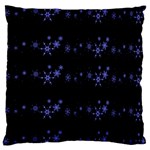 Xmas elegant blue snowflakes Standard Flano Cushion Case (Two Sides)