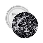 Black And White Passion Flower Passiflora  2.25  Buttons