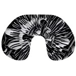 Black And White Passion Flower Passiflora  Travel Neck Pillows