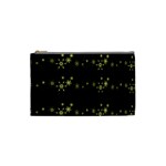 Yellow elegant Xmas snowflakes Cosmetic Bag (Small) 