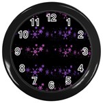 Purple elegant Xmas Wall Clocks (Black)