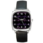 Purple elegant Xmas Square Metal Watch
