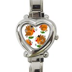 Thanksgiving turkeys Heart Italian Charm Watch